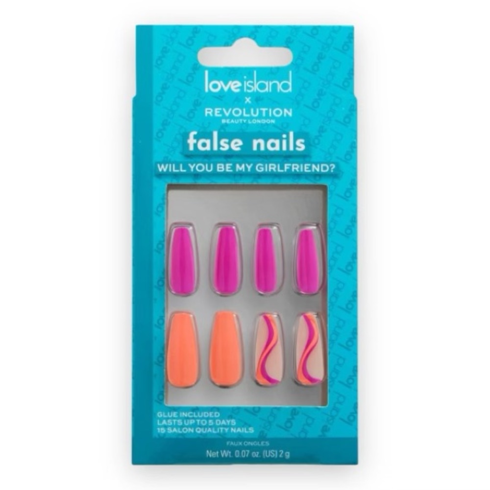 Revolution Beauty Revolution x lLove Island Press-On Nails Will You Be My Gf?